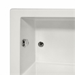 Pemberly Row Venice Rectangle Whirlpool Bathtub 58x30x22 in Biscuit