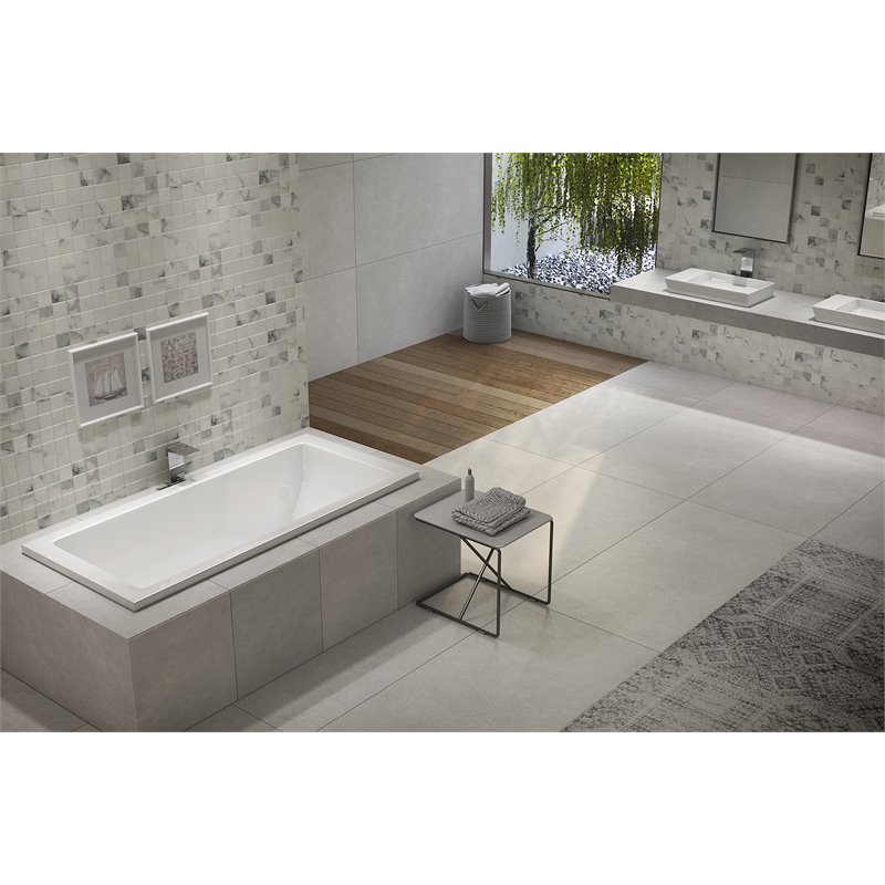Pemberly Row Rectangle Soaking Bathtub 66