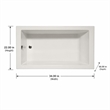 Pemberly Row Rectangle Soaking Bathtub 66