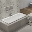 Pemberly Row Rectangle Soaking Bathtub 66