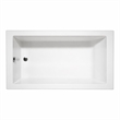 Pemberly Row Rectangle Soaking Bathtub 66