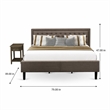 Pemberly Row 2-Piece Wood King Bedroom Set with Distressed Jacobean Finish