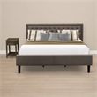 Pemberly Row 2-Piece Wood King Bedroom Set with Distressed Jacobean Finish