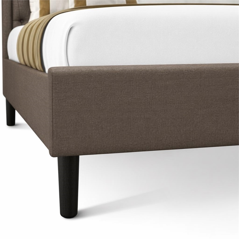 Pemberly Row 2-Piece Wood King Bedroom Set with Distressed Jacobean Finish