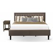Pemberly Row 2-Piece Wood King Bedroom Set with Distressed Jacobean Finish