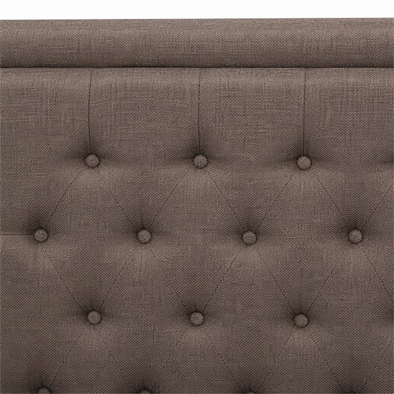 Pemberly Row 2-Piece Queen Bed Set with Nightstand in Brown/Black
