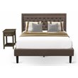 Pemberly Row 2-Piece Queen Bed Set with Nightstand in Brown/Black