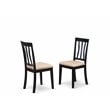 Pemberly Row 7-Piece Wood Dining Set with Linen Seats in Black/Cherry