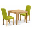 Pemberly Row 3-Piece Wood Dining Set in Oak and Autumn Green Finish