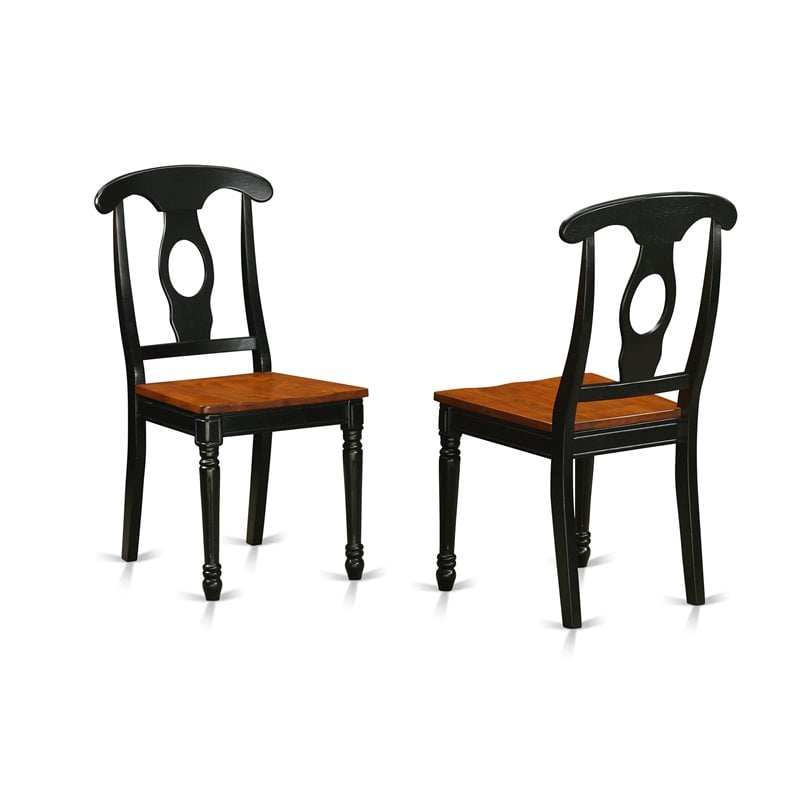 Pemberly Row 7-Piece Wood Dining Table and Chair Set in Black and Cherry