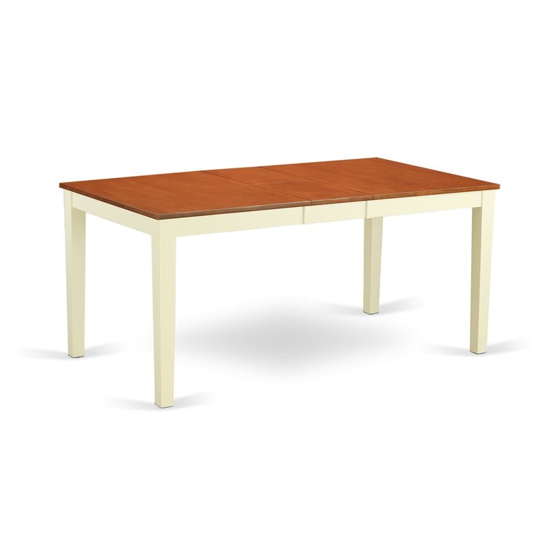 Pemberly Row 5-Piece Wood Dining Table and Chair Set in Buttermilk and Cherry