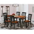 Pemberly Row 7-Piece Wood Dining Room Set in Black and Cherry