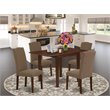 Pemberly Row 5-Piece Wood Dinette Set in Coffee and Mahogany Finish
