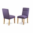 Pemberly Row 5-Piece Solid Wood Dining Set in Oak and Dahlia Upholstery