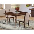 Pemberly Row 3-Piece Wood Dining Set in Mahogany and Light Tan