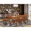 Pemberly Row 9-Piece Rubberwood Dining Room Set in Saddle Brown Finish