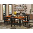 Pemberly Row 7-Piece Wood Dining Set in Black and Cherry Finish