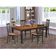 Pemberly Row 5-Piece Wood Dining Set in Black and Cherry Finish