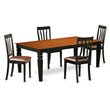 Pemberly Row 5-Piece Wood Dining Set in Black and Cherry Finish