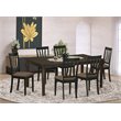 Pemberly Row 7-Piece Wood Dining Room Set with Butterfly Leaf in Cappuccino