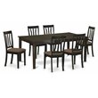 Pemberly Row 7-Piece Wood Dining Room Set with Butterfly Leaf in Cappuccino