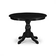 Pemberly Row 3-Piece Wooden Dining Set in Black and Shitake Finish