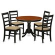 Pemberly Row 5-Piece Wood Dining Set in Black and Cherry Finish