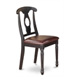 Pemberly Row 3-Piece Round Table & Faux Leather Chairs in Cherry/Black