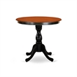 Pemberly Row 3-Piece Round Table & Faux Leather Chairs in Cherry/Black
