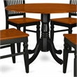 Pemberly Row 5-Piece Wood Dinette Set in Black/Cherry