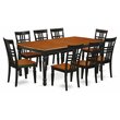 Pemberly Row 9-Piece Wooden Dining Set in Black and Cherry Finish