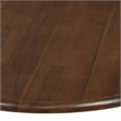 Pemberly Row Round Rubberwood Table with Walnut Top and Black Pedestal