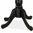 Pemberly Row Round Rubberwood Table with Walnut Top and Black Pedestal