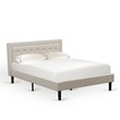 Pemberly Row 3-Piece Queen Platform Bedroom Set in Mist Beige with Nightstands