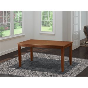Pemberly Row Rubber Wood Dining Table in Mahogany Finish