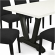 Pemberly Row 9-Piece Wood Dinette Set in Black and Linen White Finish