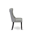 Pemberly Row Parson Dining Chair Set of 2 in Sand Blasted Black and Light Gray
