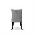 Pemberly Row Parson Dining Chair Set of 2 in Sand Blasted Black and Light Gray