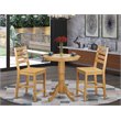 Pemberly Row 3-Piece Oak Dining Set with Counter Height Chairs