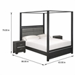 Pemberly Row Denali 3-Piece Wood Bedroom Set in Brush Gray Finish
