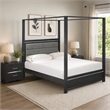 Pemberly Row Denali 3-Piece Wood Bedroom Set in Brush Gray Finish