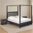 Pemberly Row Denali 3-Piece Wood Bedroom Set in Brush Gray Finish
