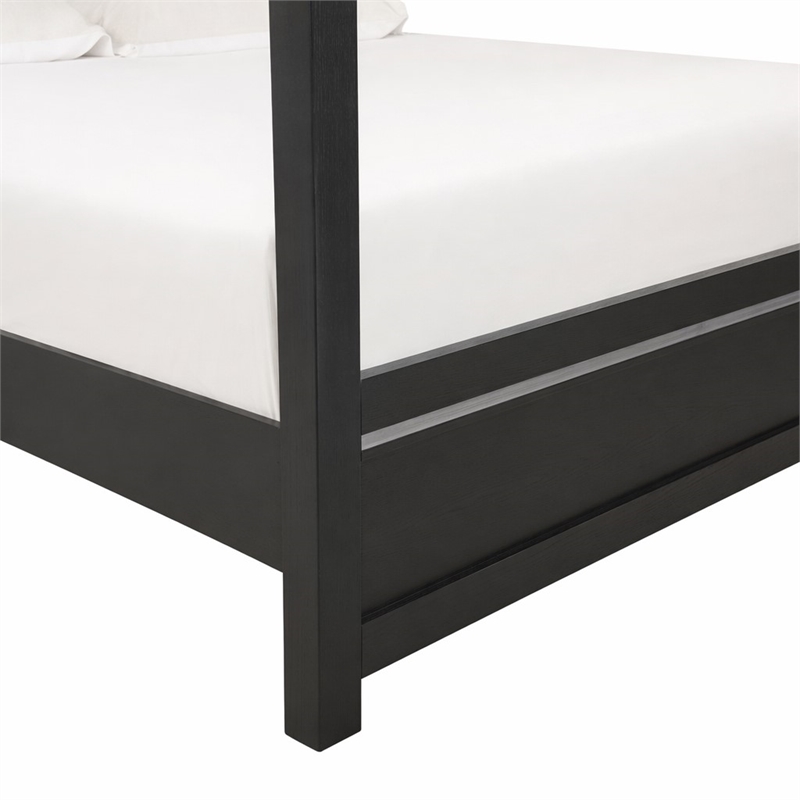 Pemberly Row Denali 3-Piece Wood Bedroom Set in Brush Gray Finish