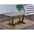 Pemberly Row V-Style 36x60 in Wood Dining Table in Gray and Brown