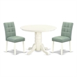 Pemberly Row 3-Piece Dining Set with Acacia Wood and Faux Leather