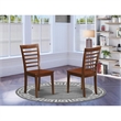 Pemberly Row Milan Dining Chairs in Mahogany Wood (Set of 2)