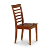 Pemberly Row Milan Dining Chairs in Mahogany Wood (Set of 2)