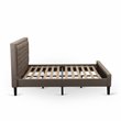 Pemberly Row King Upholstered Panel Bed in Brown and Engineered Wood