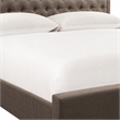 Pemberly Row King Upholstered Panel Bed in Brown and Engineered Wood