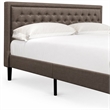 Pemberly Row King Upholstered Panel Bed in Brown and Engineered Wood